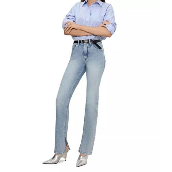Good American | Jeans | Good American High Rise Inseam Slit Jeans Light ...